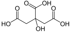 fórmula del ácido cítrico